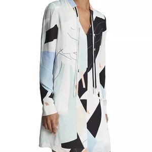 Reiss Rosa Abstract Print Dress US 6